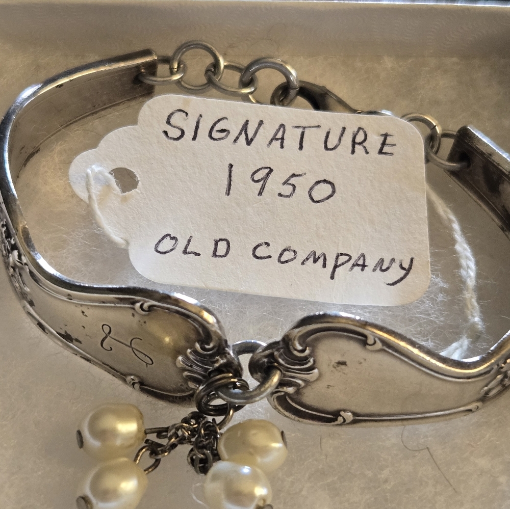 Vintage silverware bracelet